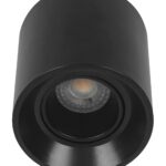 Spot apparent en plastique noir gu10