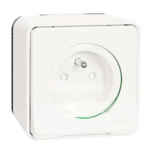 Mureva Styl prise de courant 2P+T saillie complet blanc