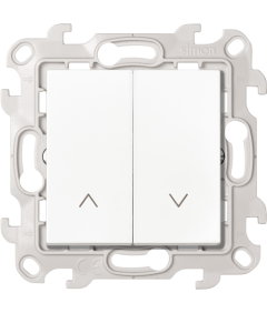 Poussoir inverseur volets roulants 10 A 250 V connexion rapide blanc Simon 24 Harmonie