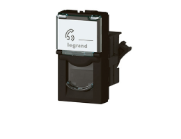 Prise RJ45 CAT6 FTP 1M LEGRAND Mosaic noir 079162L