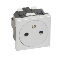 Prise 2P+T Surface LEGRAND Mosaic alu 079342L