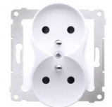 Double prise de courant 2x2P+T