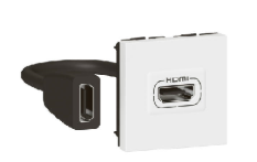 Prise HDMI V2.0 LEGRAND Mosaic 2M Blanc 078979L