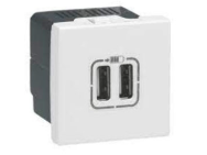 Prise chargeur 1xUSB Type-C + 1xUSB Type-A LEGRAND Mosaic 2M 077592