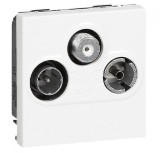 Prise TV-R-SAT FM et DAB LEGRAND Mosaic 2M Blanc 078786