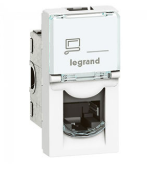 Prise RJ45 CAT6 UTP LEGRAND Mosaic 1M Blanc 076561