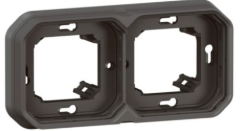 Support encastré 2 postes Legrand Plexo anthracite 069607L