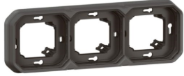 Support encastré 3 postes Legrand Plexo anthracite 069608L