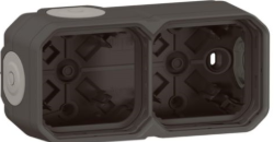 Support apparent 2 postes Legrand Plexo anthracite 069602L