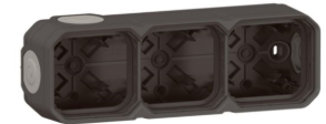 Support apparent 3 postes Legrand Plexo anthracite 069603L
