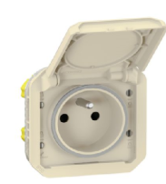 Prise 2P+T étanche Legrand Plexo sable 069828L
