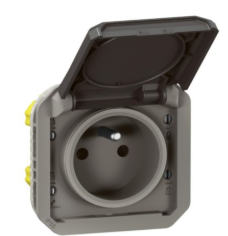 Prise 2P+T étanche Legrand Plexo anthracite 069891L