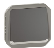 Poussoir lumineux avec voyant étanche Legrand Plexo anthracite 069813L