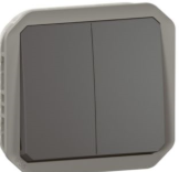 Va & vient double étanche Legrand Plexo anthracite 069805L